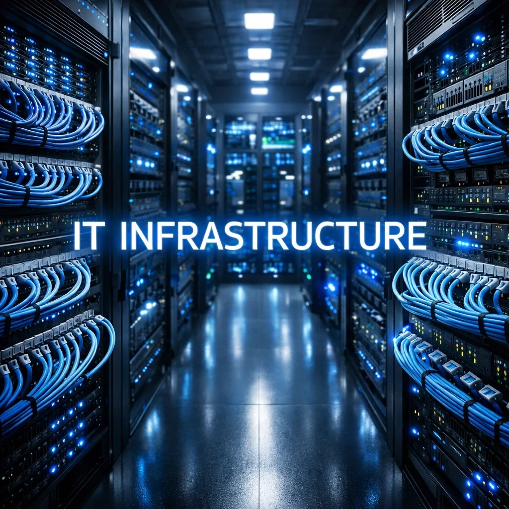 IT infrastructure and server network setup